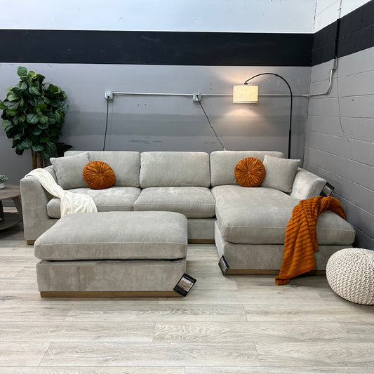 Henredon Caley Reversible Sofa Chaise with Ottoman