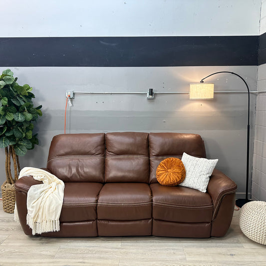 Oliver Leather Power Reclining Sofa with Power Headrests