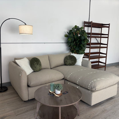Article Leigh 86" Reversible Storage Sofa Bed Sectional - Silver Taupe