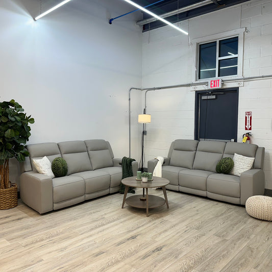 Wren Leather Power Reclining Sofa Set