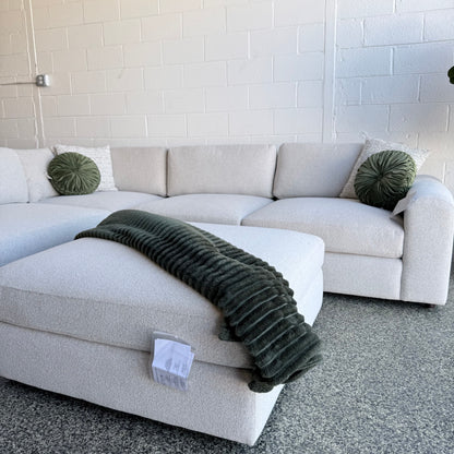 Andee Fabric Sectional with Ottoman