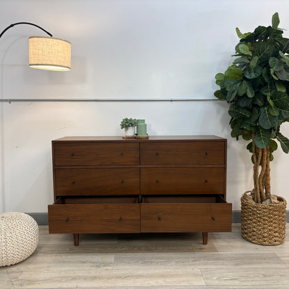 Article Cooper 6-Drawer Double Dresser - Walnut