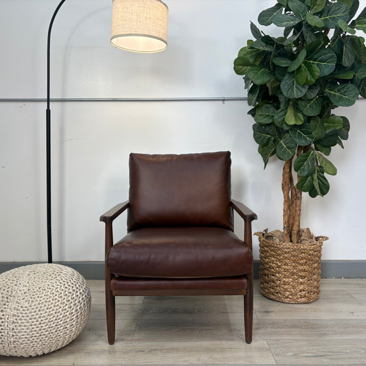 Article Bavel 28.5” Leather Lounge Chair - Indiana Brown