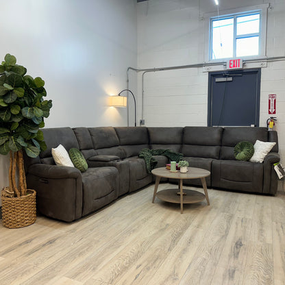 Carlin Fabric Power Reclining Sectional with Power Headrests