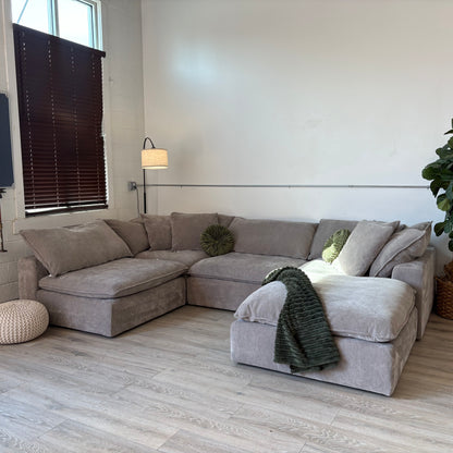 Sereen 5-piece Fabric Modular Sectional, Taupe