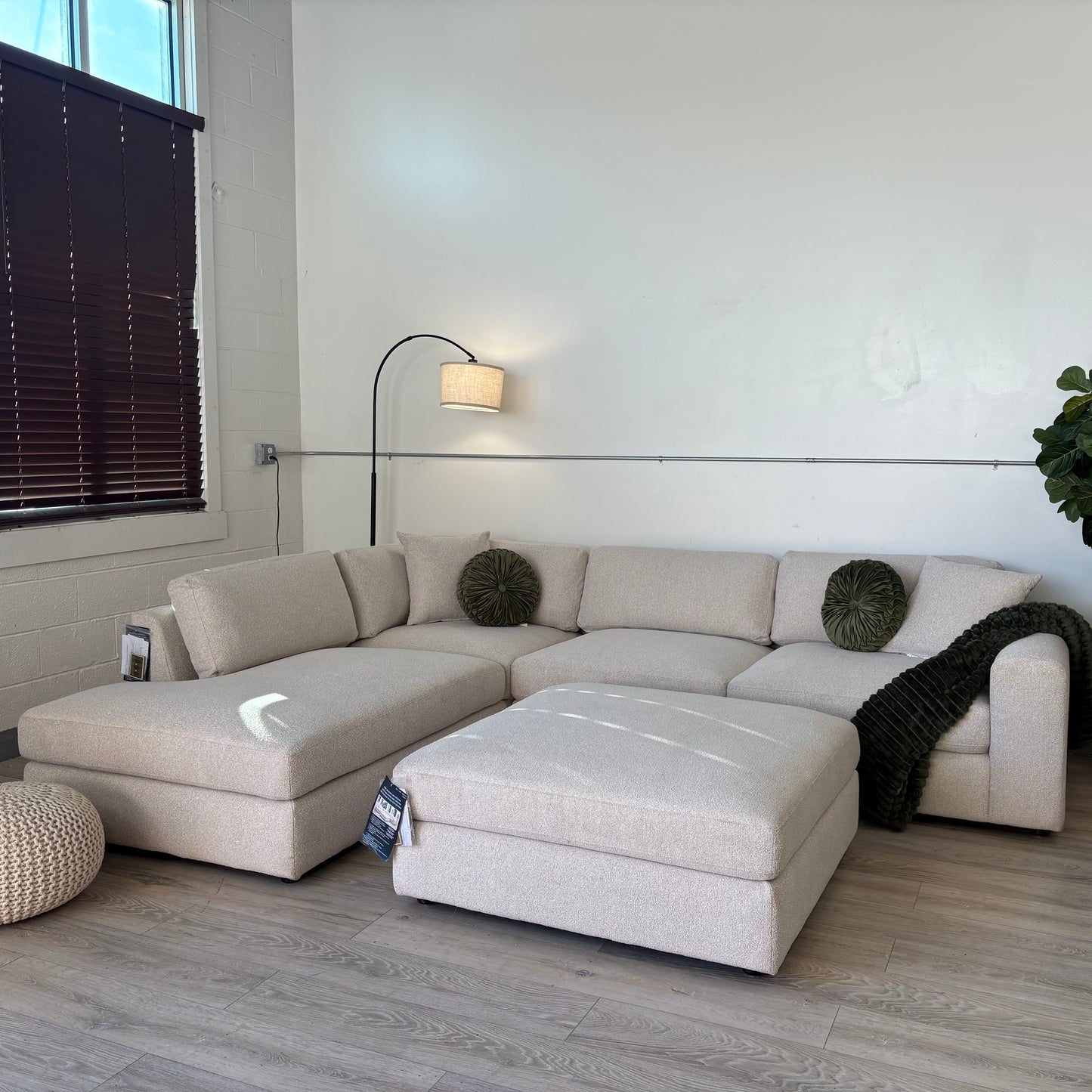 Andee Fabric Sectional with Ottoman