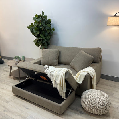 Thomasville Gilroy Fabric Oversized Storage Chair and Storage Ottoman