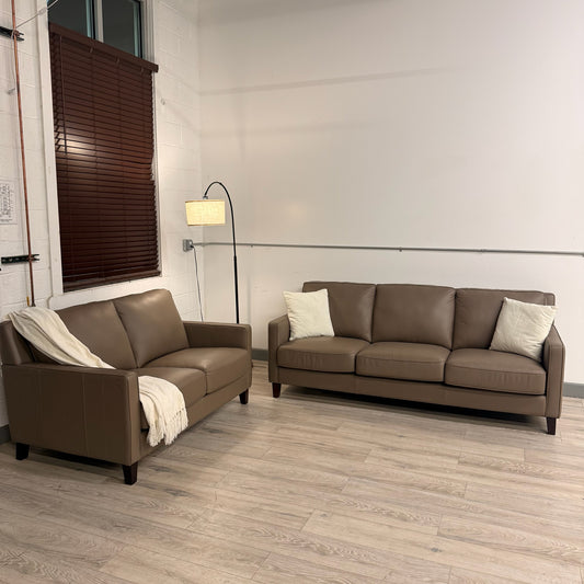 West Park 2-Piece Leather Set - Sofa & Loveseat