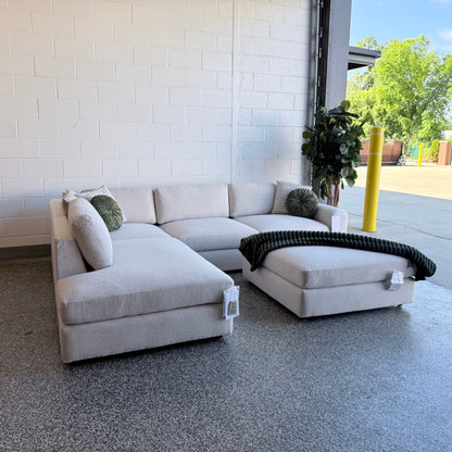 Andee Fabric Sectional with Ottoman