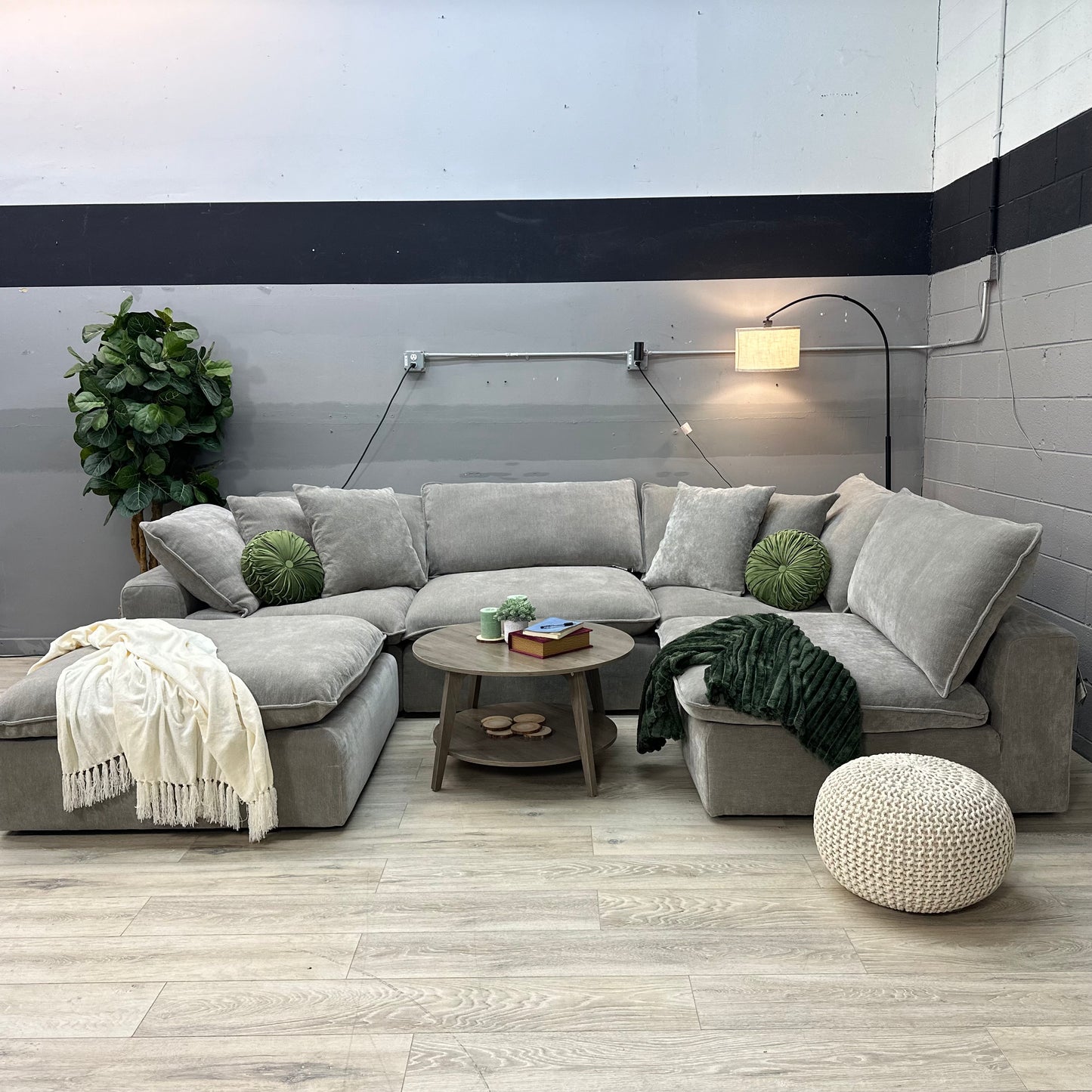 Sereen 5-piece Fabric Modular Sectional, Taupe