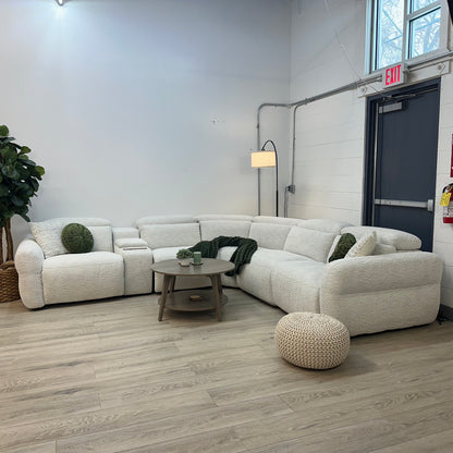 Monroe 6-piece Fabric Power Reclining Sectional with Power Headrests