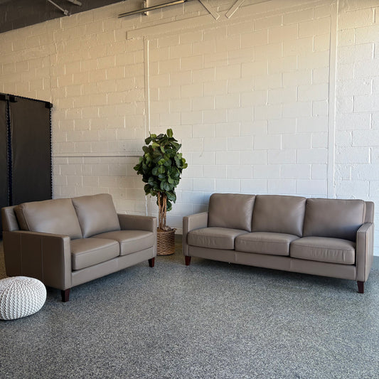 West Park 2-Piece Leather Set - Sofa & Loveseat