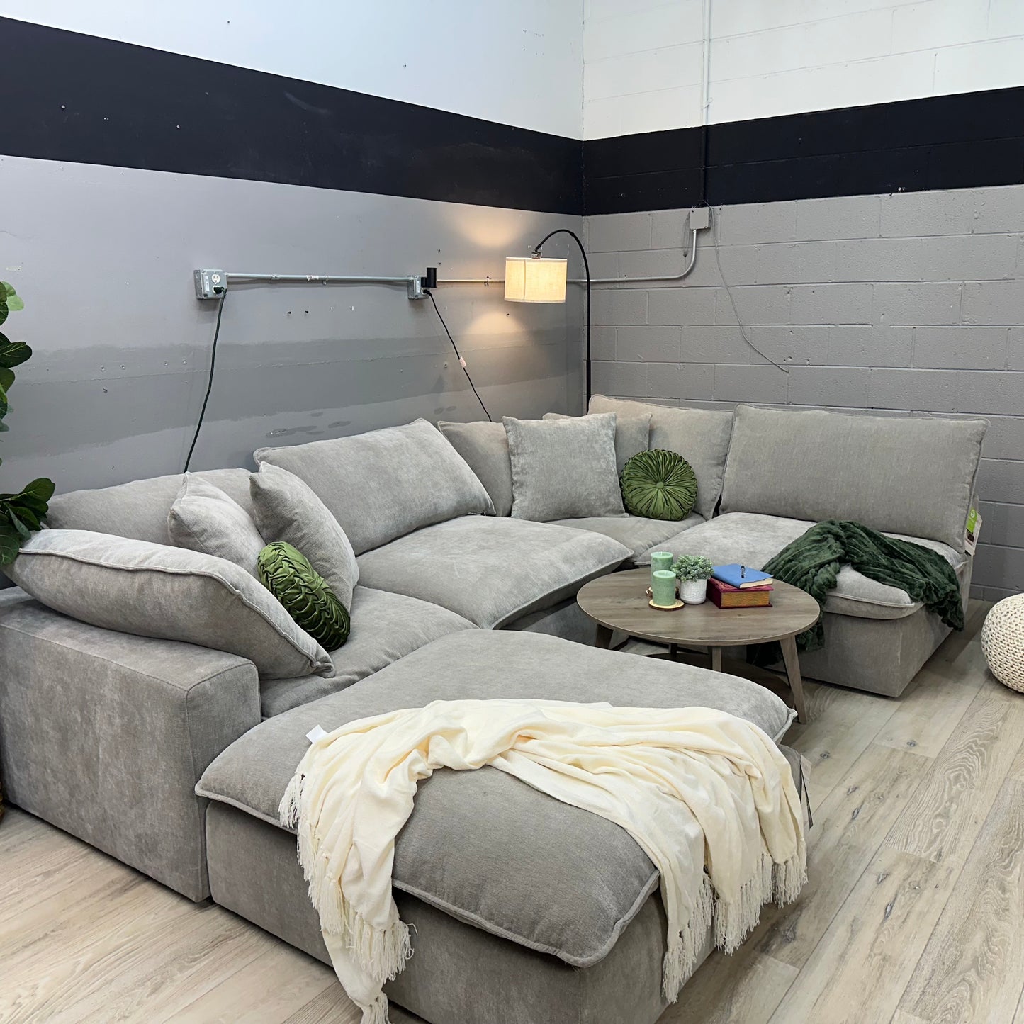 Sereen 5-piece Fabric Modular Sectional, Taupe