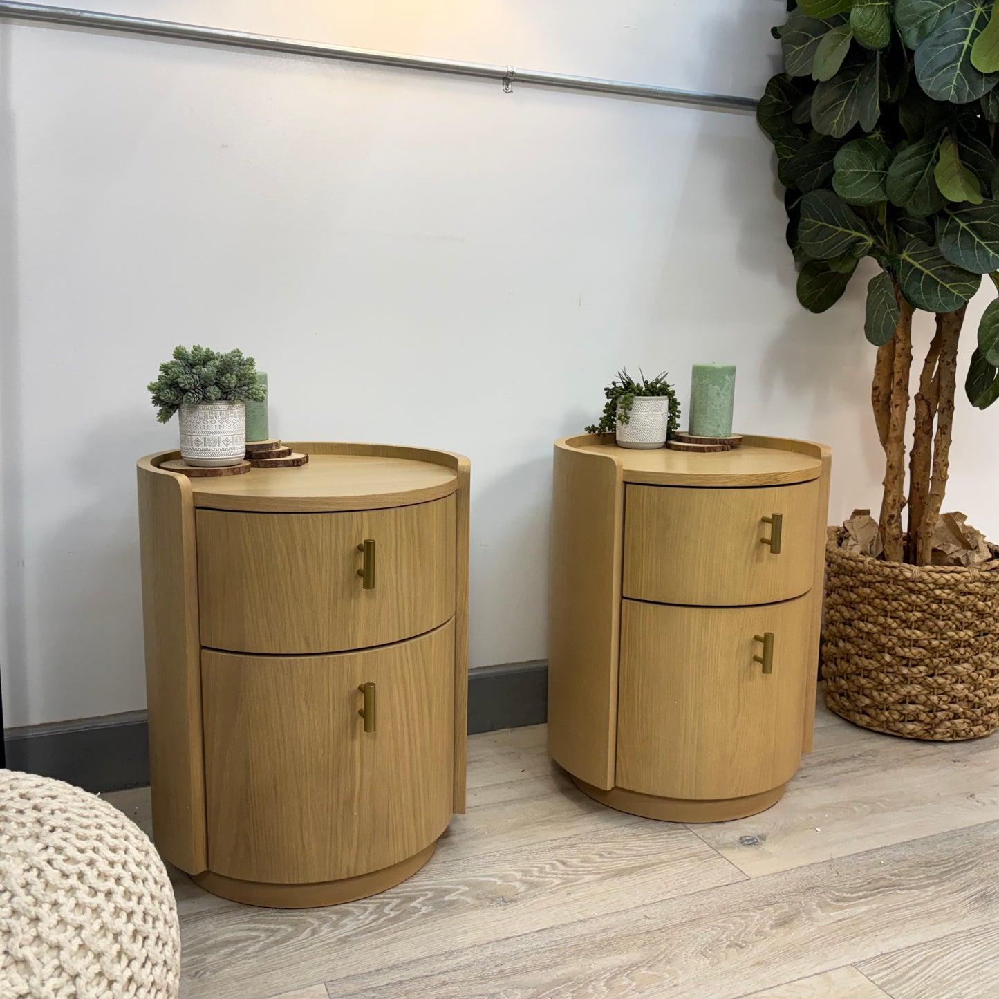 Article Miila 2-Drawer Nightstand - White Oak