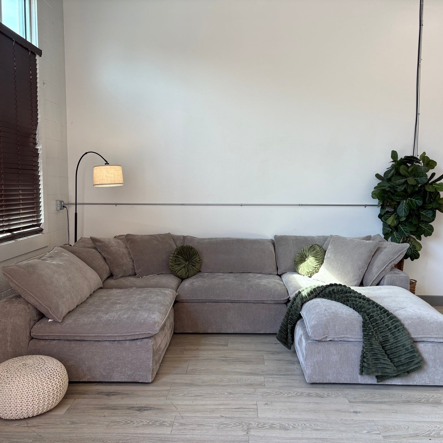 Sereen 5-piece Fabric Modular Sectional, Taupe