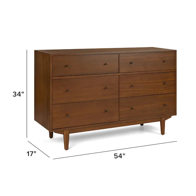 Article Cooper 6-Drawer Double Dresser - Walnut