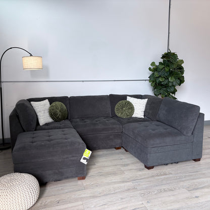 Thomasville Tisdale Modular Couch In Dark Grey