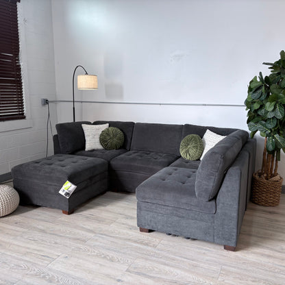 Thomasville Tisdale Modular Couch In Dark Grey